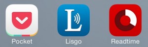 Pocket Lisgo ReadTime app icons