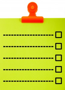 Clipboard With Blank Check List