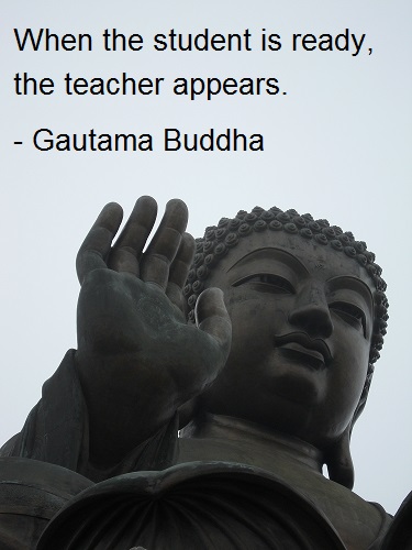 When the student is ready, the teacher appears. - Gautama Buddha