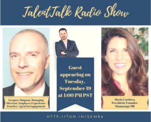 Talent Talk Radio Show Promo - Twitter - Maria Cordova & Greg Simpson