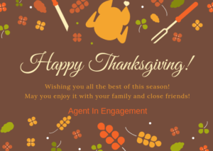 Happy Thanksgiving. Wishing you all the best of this season! May you enjoy it with your family and close friends!