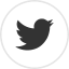 Twitter Icon - Black logo on white circle
