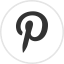 Pinterest Icon - Black logo on white circle